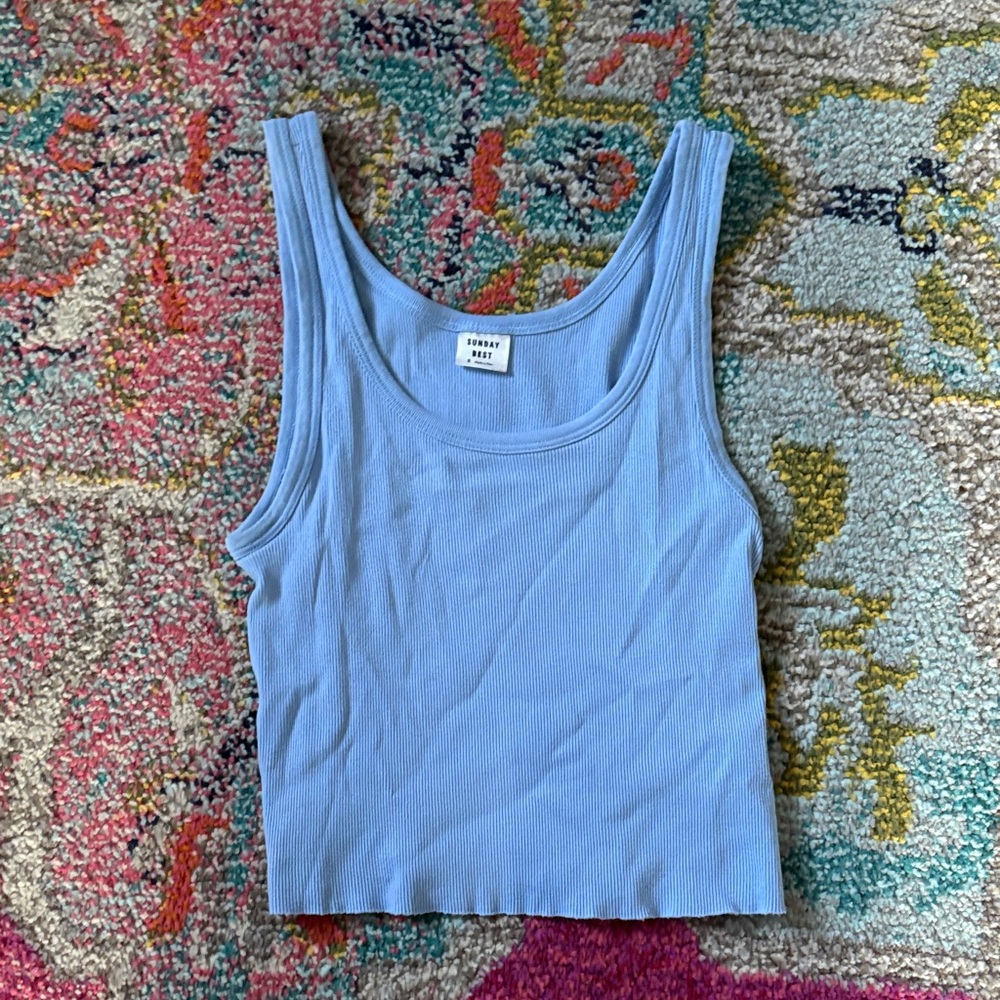 Aritzia Sunday Best Light Blue Tank Top
